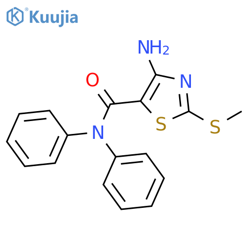 5-Thiazolecarboxamide,4-amino-2-(methylthio)-N,N-diphenyl- structure