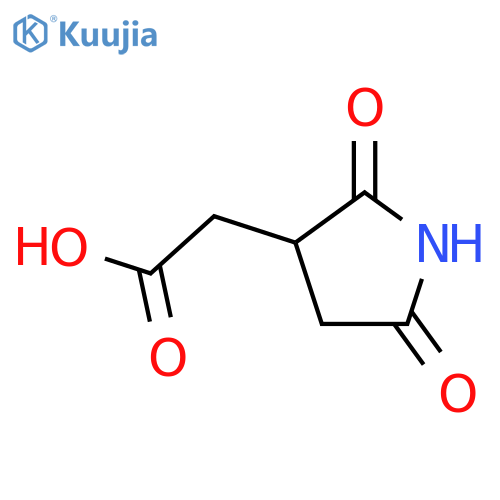 2-(2,5-Dioxopyrrolidin-3-yl)acetic acid structure