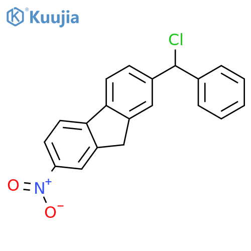 9H-Fluorene, 2-(chlorophenylmethyl)-7-nitro- structure