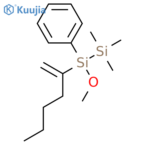 Disilane, 2-methoxy-1,1,1-trimethyl-2-(1-methylenepentyl)-2-phenyl- structure