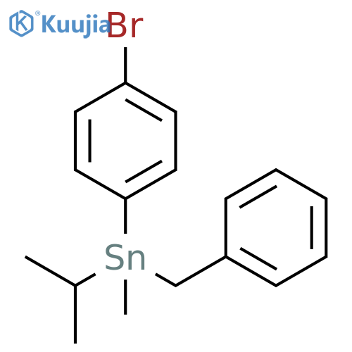 Stannane, (4-bromophenyl)methyl(1-methylethyl)(phenylmethyl)- structure