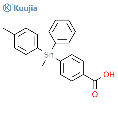 BENZOIC ACID, 4-[METHYL(4-METHYLPHENYL)PHENYLSTANNYL]-, (-)- structure