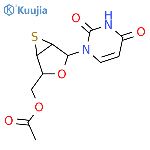 Uridine, 2',3'-dideoxy-2',3'-epithio-, 5'-acetate structure