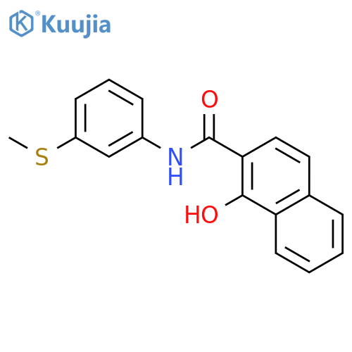 2-Naphthalenecarboxamide, 1-hydroxy-N-[3-(methylthio)phenyl]- structure