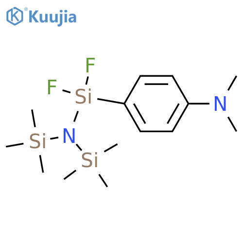 Silanamine,1-[4-(dimethylamino)phenyl]-1,1-difluoro-N,N-bis(trimethylsilyl)- structure