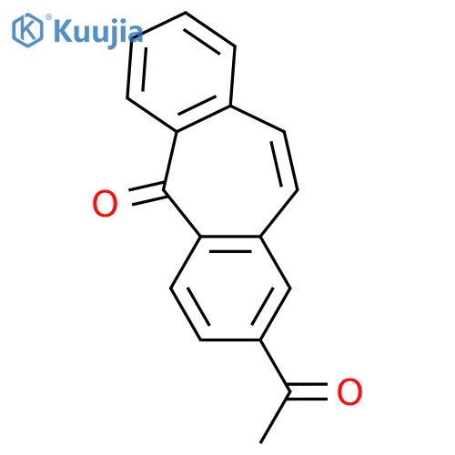 5H-DIBENZO[A,D]CYCLOHEPTEN-5-ONE, 2-ACETYL- structure