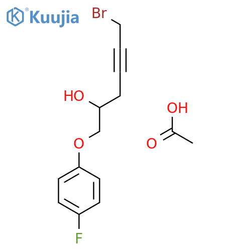 4-HEXYN-2-OL, 6-BROMO-1-(4-FLUOROPHENOXY)-, ACETATE structure