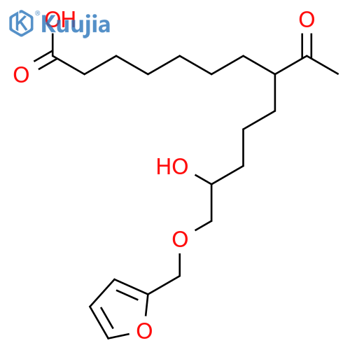 Tridecanoic acid, 8-acetyl-13-(2-furanylmethoxy)-12-hydroxy- structure