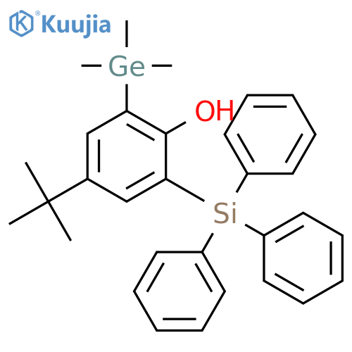 Phenol, 4-(1,1-dimethylethyl)-2-(trimethylgermyl)-6-(triphenylsilyl)- structure