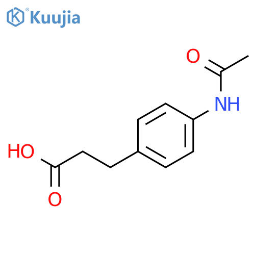 3-(4-acetamidophenyl)propanoic acid structure