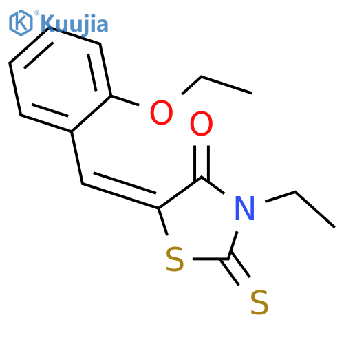 5-(2-ethoxybenzylidene)-3-ethyl-2-thioxo-1,3-thiazolidin-4-one structure