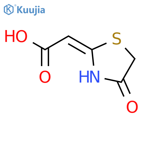 Acetic acid, (4-oxo-2-thiazolidinylidene)- structure