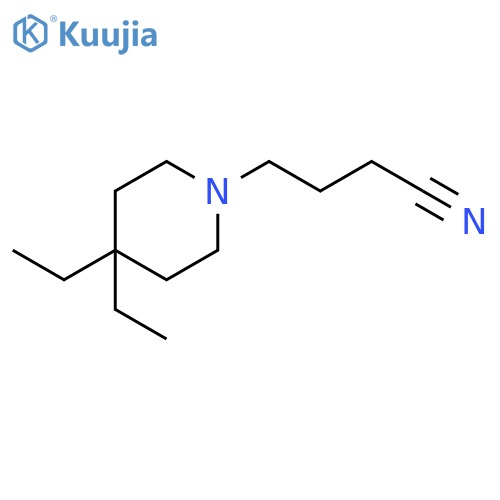 1-PIPERIDINEBUTANENITRILE, 4,4-DIETHYL- structure