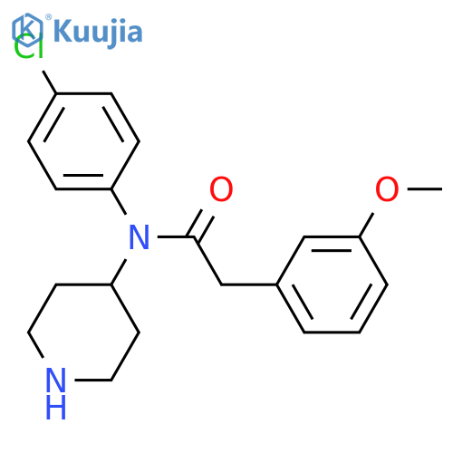 BENZENEACETAMIDE, N-(4-CHLOROPHENYL)-3-METHOXY-N-4-PIPERIDINYL- structure