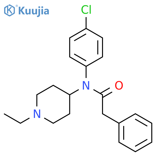 BENZENEACETAMIDE, N-(4-CHLOROPHENYL)-N-(1-ETHYL-4-PIPERIDINYL)- structure