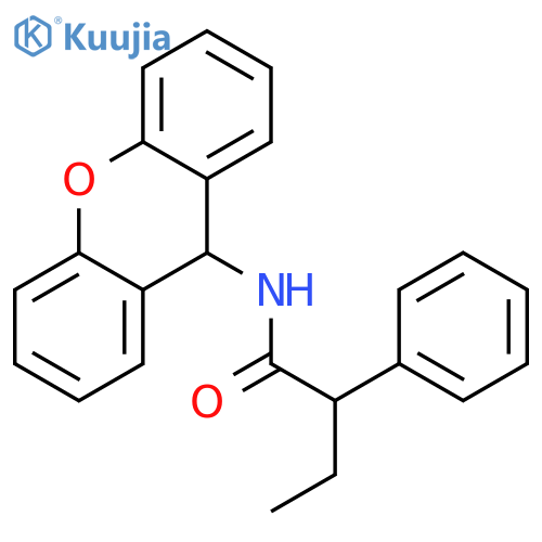 2-phenyl-N-(9H-xanthen-9-yl)butanamide structure