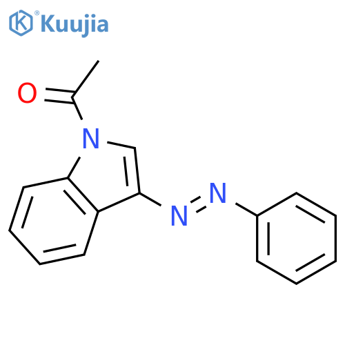 1H-INDOLE, 1-ACETYL-3-(PHENYLAZO)- structure