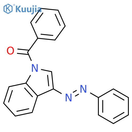 1H-INDOLE, 1-BENZOYL-3-(PHENYLAZO)- structure