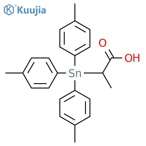 Propanoic acid, 2-[tris(4-methylphenyl)stannyl]- structure