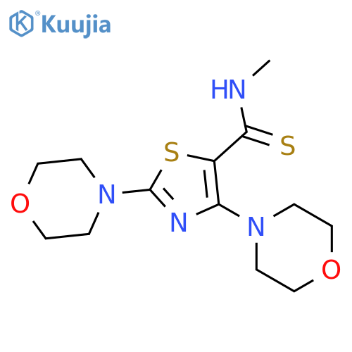 5-Thiazolecarbothioamide, N-methyl-2,4-di-4-morpholinyl- structure
