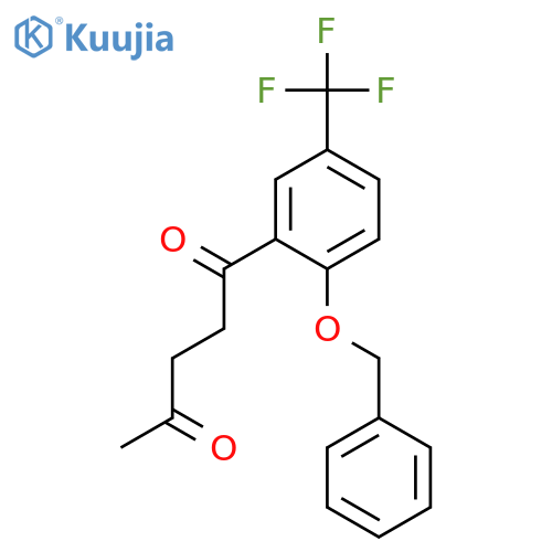 1,4-Pentanedione, 1-[2-(phenylmethoxy)-5-(trifluoromethyl)phenyl]- structure