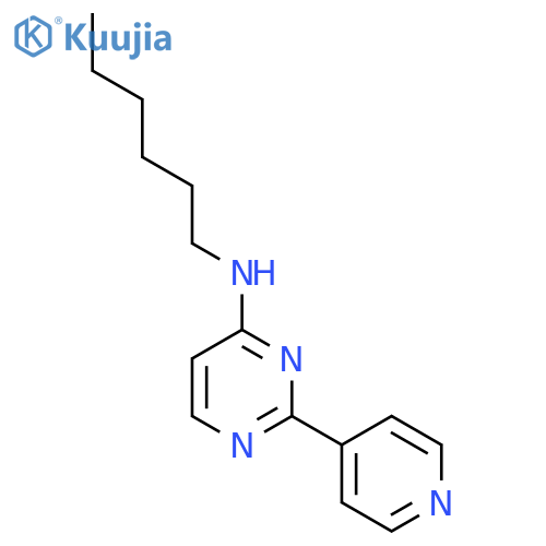 4-Pyrimidinamine, N-hexyl-2-(4-pyridinyl)- structure
