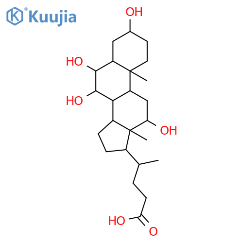 3,6,7,12-Tetrahydroxycholanoic acid structure