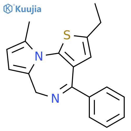 6H-PYRROLO[1,2-A]THIENO[3,2-F][1,4]DIAZEPINE, 2-ETHYL-9-METHYL-4-PHENYL- structure