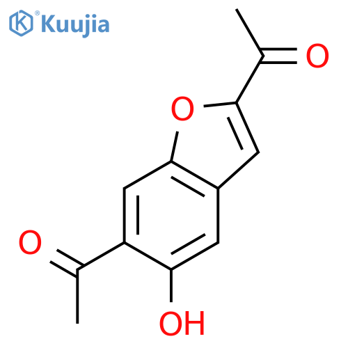 Ethanone, 1,1'-(5-hydroxy-2,6-benzofurandiyl)bis- structure