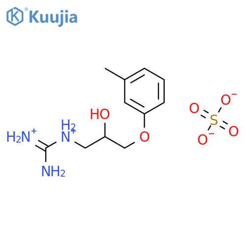 (amino{[2-hydroxy-3-(3-methylphenoxy)propyl]ammonio}methylidene)ammonium sulfate structure