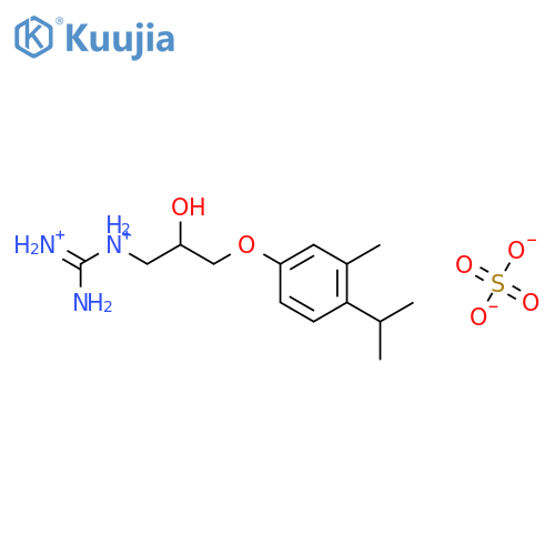 [amino({2-hydroxy-3-[3-methyl-4-(propan-2-yl)phenoxy]propyl}ammonio)methylidene]ammonium sulfate structure