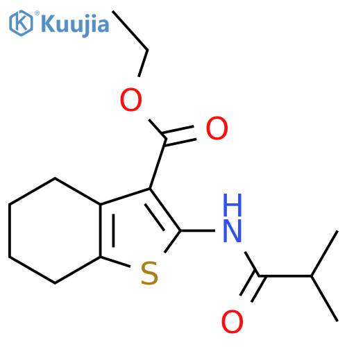 2-(Isobutyrylamino)-4,5,6,7-tetrahydro-1-benzothiophene-3-carboxylic acid ethyl ester structure