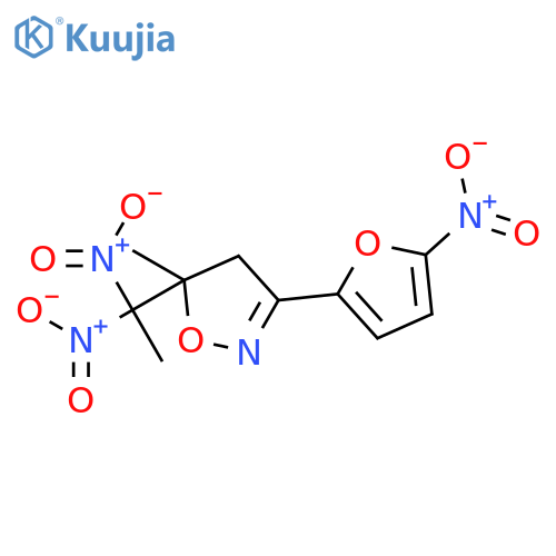 ISOXAZOLE, 5-(1,1-DINITROETHYL)-4,5-DIHYDRO-5-METHYL-3-(5-NITRO-2-FURANYL)- structure