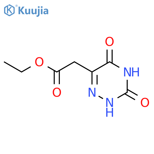 1,2,4-Triazine-6-acetic acid, 2,3,4,5-tetrahydro-3,5-dioxo-, ethyl ester structure