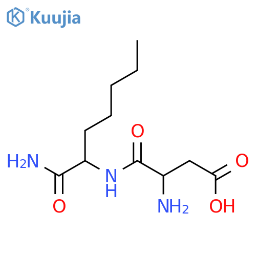 Butanoic acid, 3-amino-4-[[1-(aminocarbonyl)hexyl]amino]-4-oxo- structure