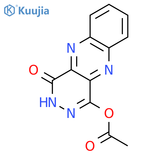 Pyridazino[4,5-b]quinoxalin-1(2H)-one, 4-(acetyloxy)- structure