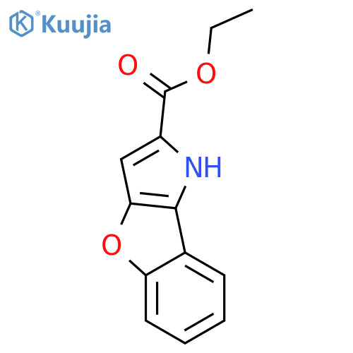 1H-BENZOFURO[3,2-B]PYRROLE-2-CARBOXYLIC ACID, ETHYL ESTER structure