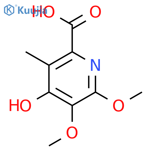 2-PYRIDINECARBOXYLIC ACID, 4-HYDROXY-5,6-DIMETHOXY-3-METHYL- structure