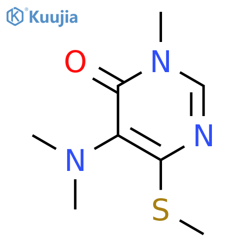 4(3H)-Pyrimidinone, 5-(dimethylamino)-3-methyl-6-(methylthio)- structure