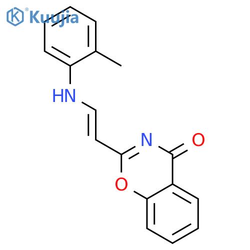 4H-1,3-Benzoxazin-4-one, 2-[2-[(2-methylphenyl)amino]ethenyl]- structure