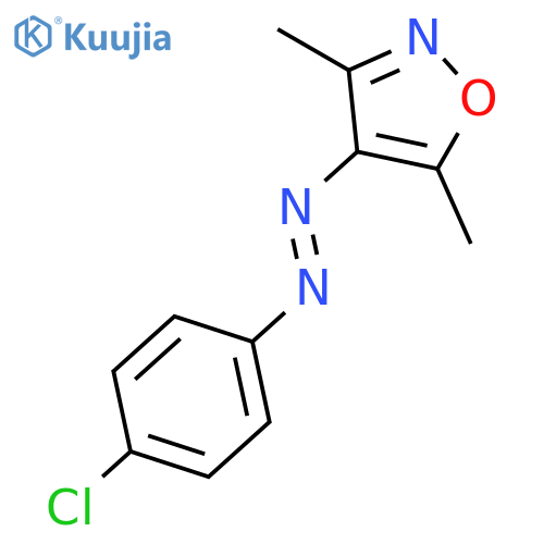 ISOXAZOLE, 4-[(4-CHLOROPHENYL)AZO]-3,5-DIMETHYL- structure