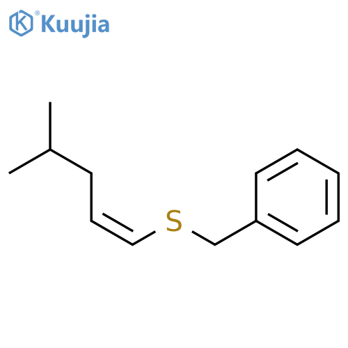 Benzene, [[(4-methyl-1-pentenyl)thio]methyl]-, (Z)- structure