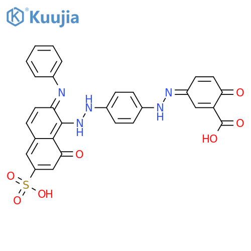 Benzoic acid,2-hydroxy-5-[2-[4-[2-[8-hydroxy-2-(phenylamino)-6-sulfo-1-naphthalenyl]diazenyl]phenyl]diazenyl]-,sodium salt (1:2) structure