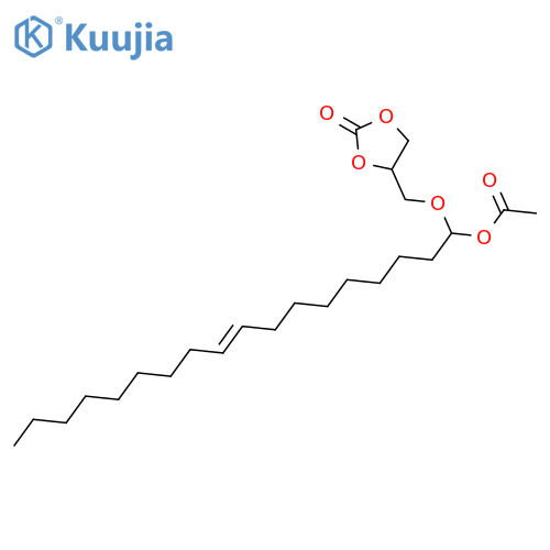 1,3-Dioxolan-2-one, 4-[[[1-(acetyloxy)-9-octadecenyl]oxy]methyl]- structure