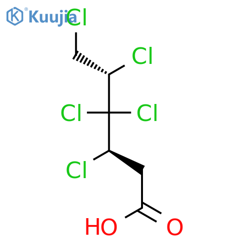 Hexanoic acid, 3,4,4,5,6-pentachloro-, (R*,S*)- structure