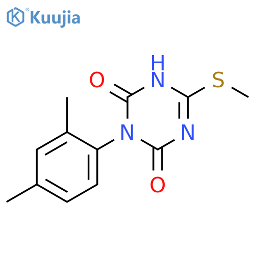 1,3,5-TRIAZINE-2,4(1H,3H)-DIONE, 3-(2,4-DIMETHYLPHENYL)-6-(METHYLTHIO)- structure