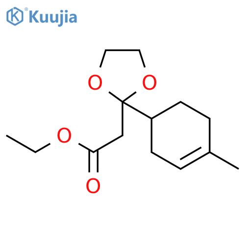 Ethyl [2-(4-methylcyclohex-3-en-1-yl)-1,3-dioxolan-2-yl]acetate structure