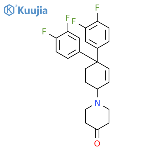 4-Piperidinone, 1-[4,4-bis(3,4-difluorophenyl)-2-cyclohexen-1-yl]- structure