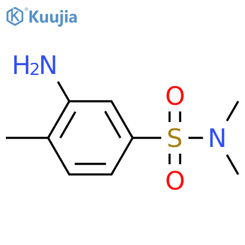 3-amino-N,N,4-trimethylbenzene-1-sulfonamide structure