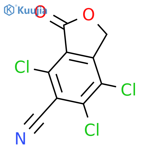 4,6,7-Trichloro-3-oxo-1,3-dihydro-2-benzofuran-5-carbonitrile structure